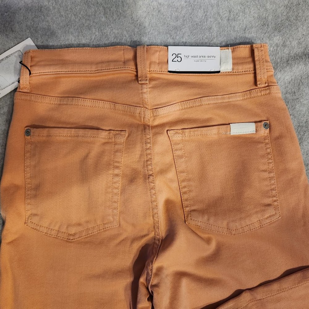 7 For All Mankind High Rise Ankle Skinny Pants - Size 25 - NEW w/ TAGS - Picture 6 of 8